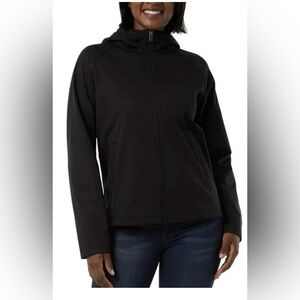32 Degrees Heat Women's Fleeced Line Hooded Softshell Jacket (Small, Black)